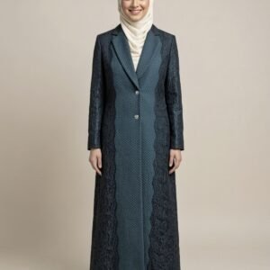 Modern Striped Designer Long Blazer